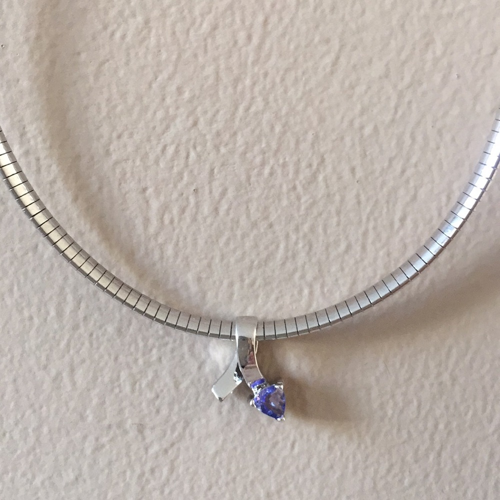 NEW TANZANITE SLIDE NECKLACE